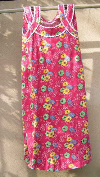 Robe sans manche tissu coton &agrave; fleur