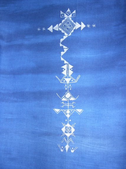 Gilet en coton bleu d&eacute;tail