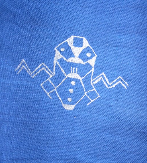 Gilet en coton bleu d&eacute;tail